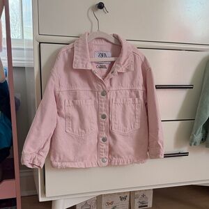 Zara Kids Light Pink Denim Jacket
